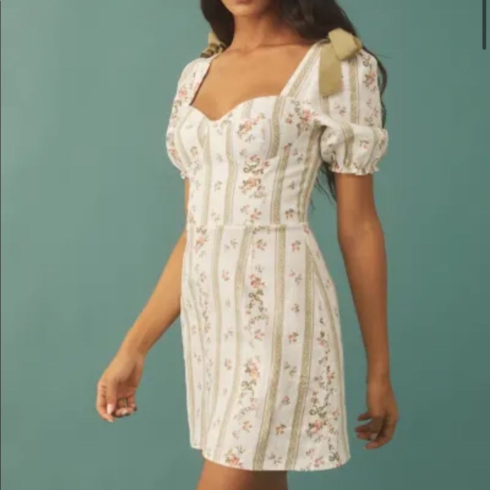 Reformation White Linen Dress